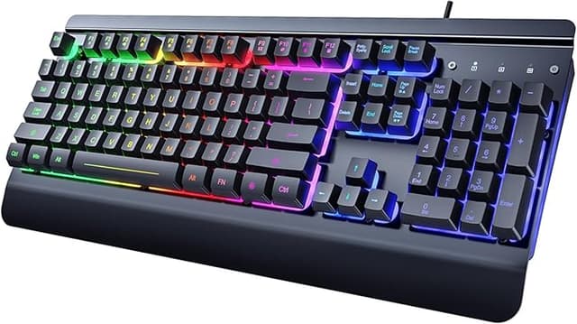 Dacoity Gaming Keyboard, 104 Keys All-Metal Panel